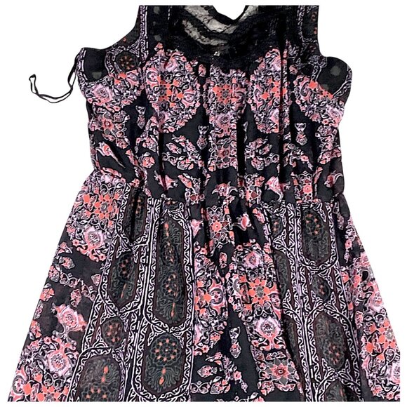 Free People Dress 4 Moroccan Print Halter Slit Summer Boho Goddess Travel Event - Picture 9 of 16